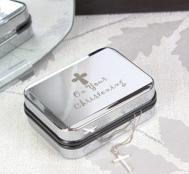 Christening Cross Necklace Box