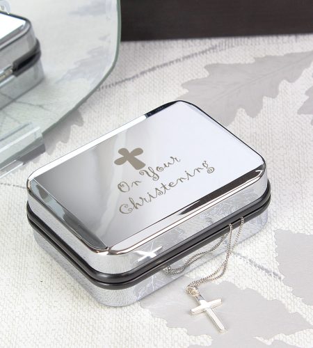 Christening Cross Necklace Box