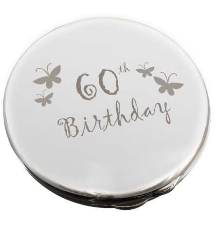 60th Butterfly Round Compact Mirror - Image 2