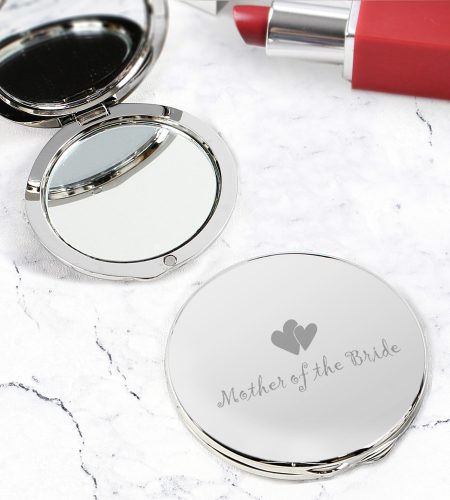 Mother of Bride Round Compact Mirror