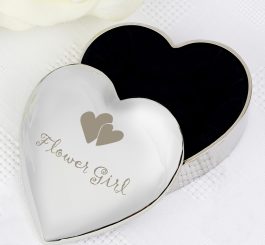 Flower Girl Heart Trinket Box