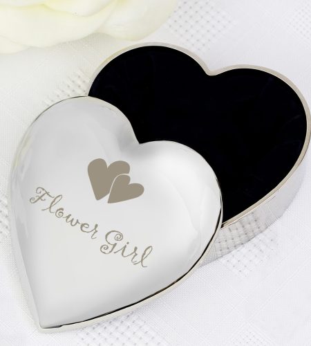 Flower Girl Heart Trinket Box
