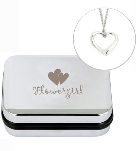Flower Girl Heart Necklace Box - Image 2