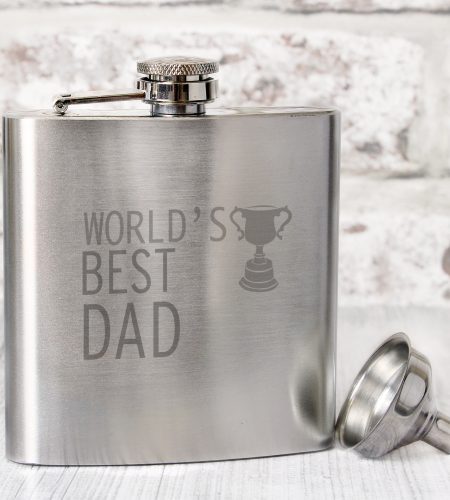 Worlds Best Dad Hip Flask