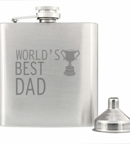 Worlds Best Dad Hip Flask - Image 3
