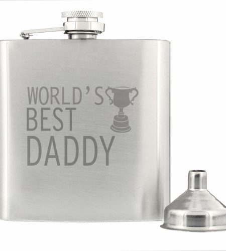 Worlds Best Daddy Hip Flask - Image 3
