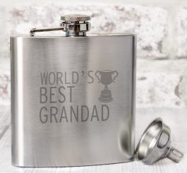 Worlds Best Grandad  Hip Flask