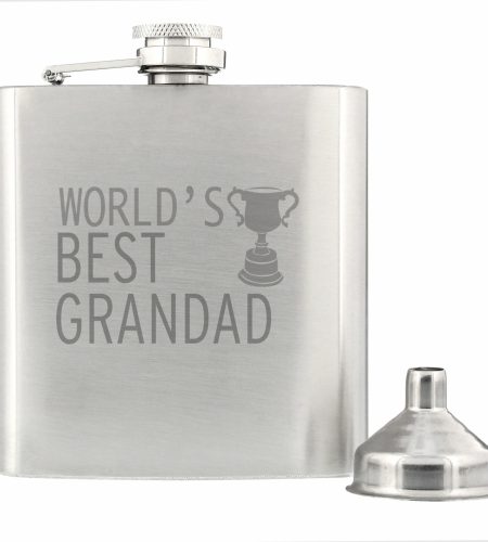 Worlds Best Grandad  Hip Flask - Image 3