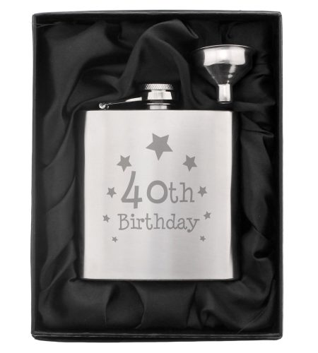 40th Birthday Hip Flask - Image 2
