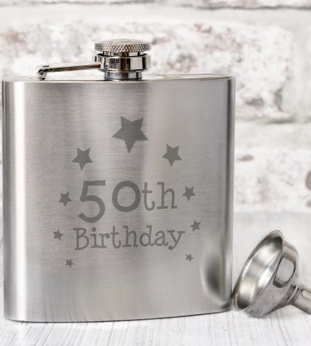 50th Birthday Hip Flask