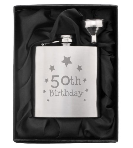 50th Birthday Hip Flask - Image 2