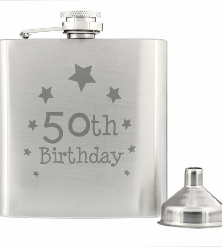 50th Birthday Hip Flask - Image 3
