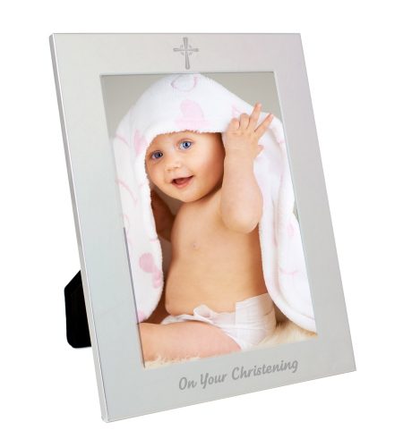 Silver 5x7 Christening Photo Frame - Image 2