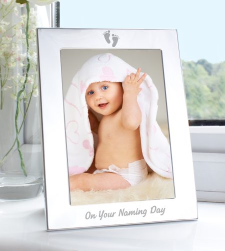 Silver 5x7 Naming Day Photo Frame