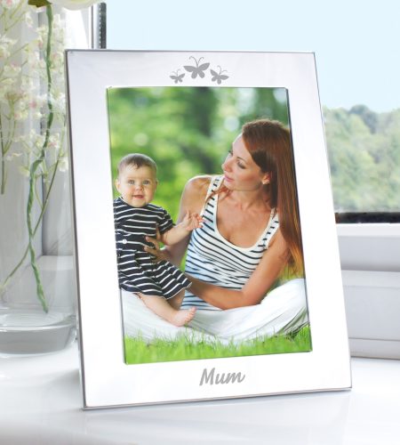 Silver 5x7 Mum Photo Frame