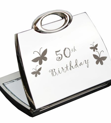 50th Butterfly Handbag Compact Mirror - Image 2