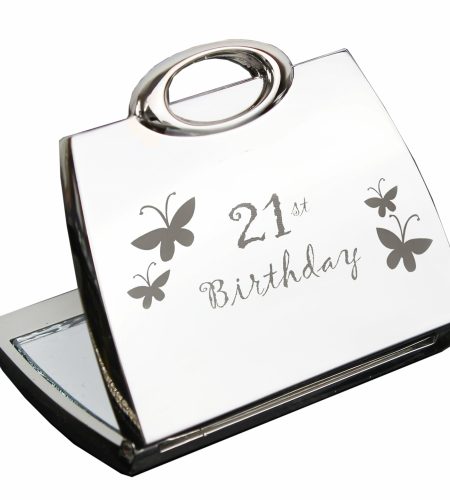 21st Butterfly Handbag Compact Mirror - Image 2