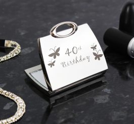 40th Butterfly Handbag Compact Mirror