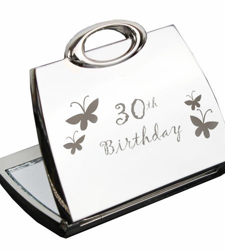 30th Butterfly Handbag Compact Mirror - Image 2