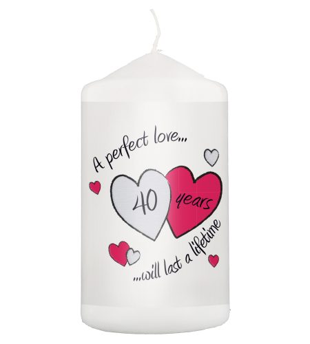Perfect Love Ruby Pillar Candle - Image 2