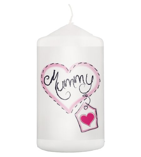 Mummy Heart Stitch Pillar Candle - Image 2