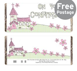 Pink On Your Confirmation Church Milk Chocolate Bar
