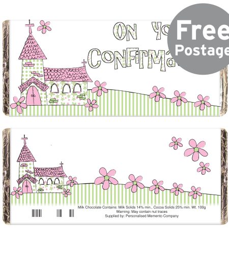 Pink On Your Confirmation Church Milk Chocolate Bar