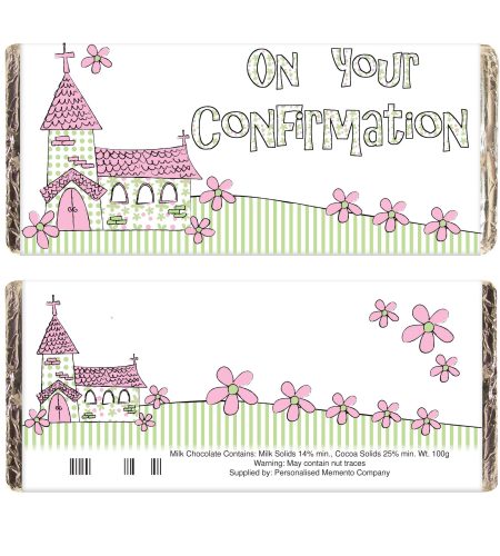 Pink On Your Confirmation Church Milk Chocolate Bar - Image 2