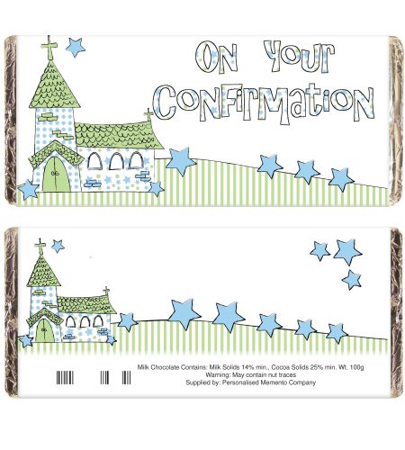 Blue Confirmation Church Milk Chocolate Bar - Image 2